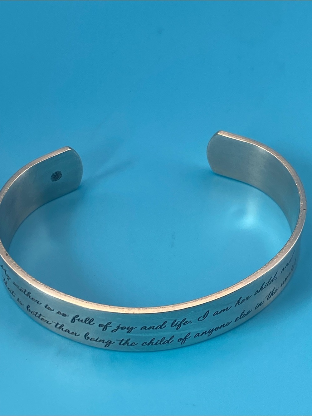 Authentic Dogeared "My Mother" Maya Angelou Legacy Collection Cuff Bracelet